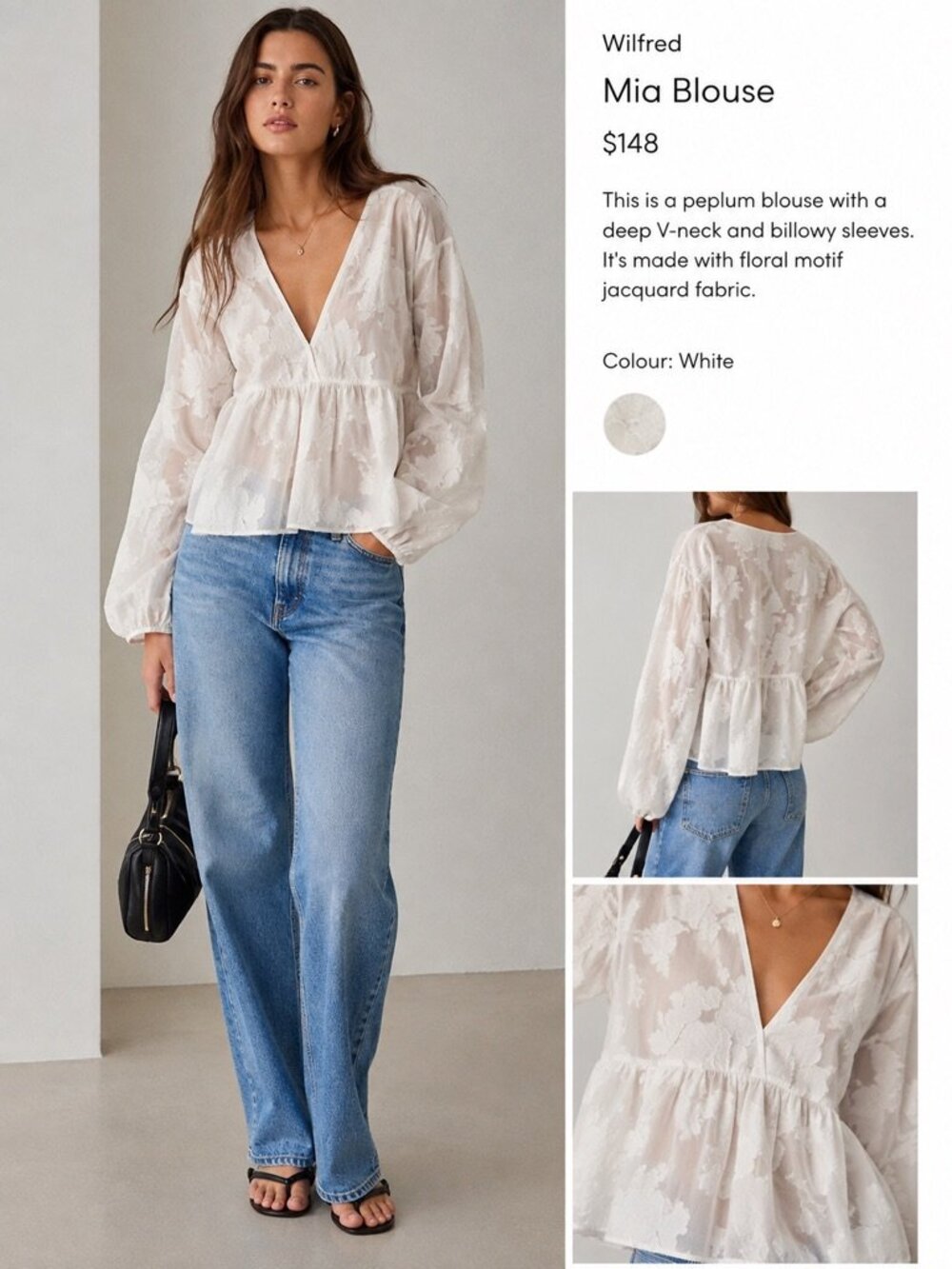 Wilfred White Floral Blouse